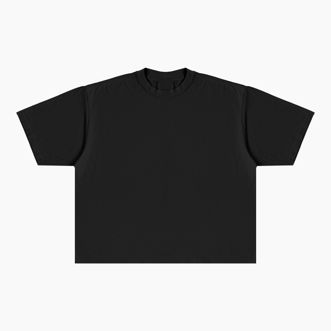 Garment Dye Heavyweight Drop Shoulder T-Shirt Black