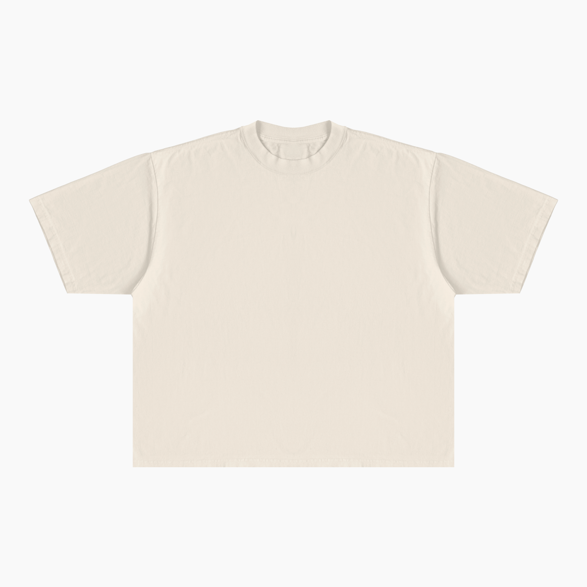 Garment Dye Heavyweight Drop Shoulder T-Shirt Cream