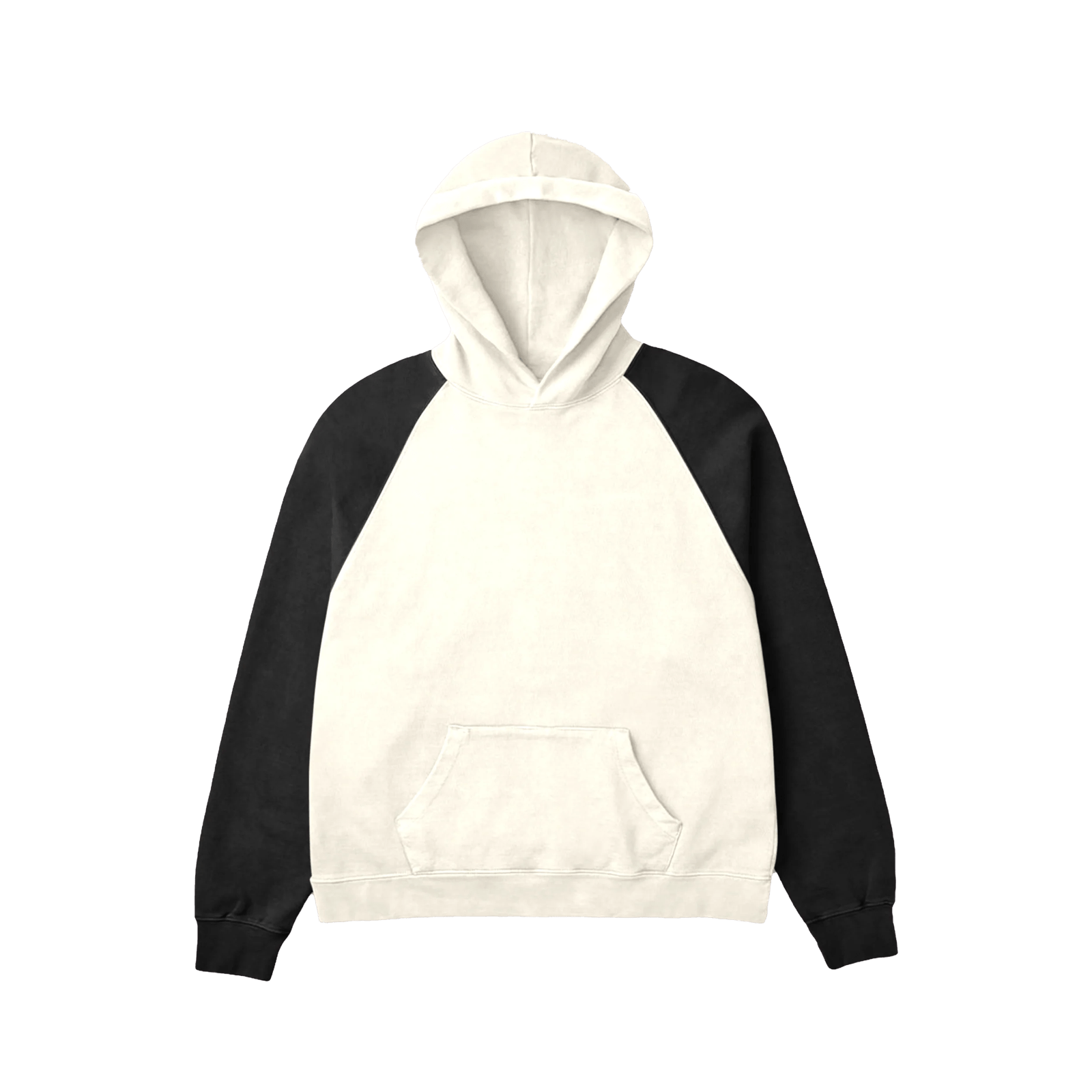 Max Weight Hoodie - Off-White + Black Sleeves