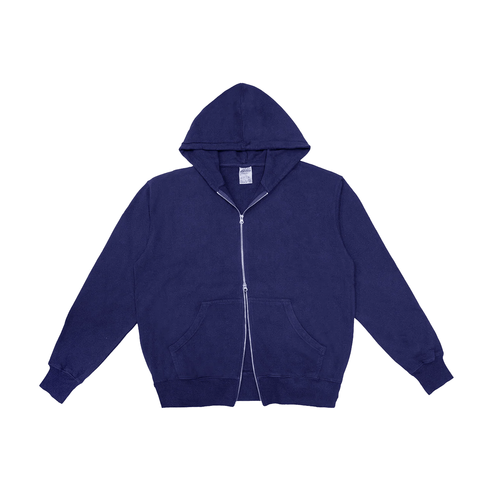 Garment Dye Hoodie - Double Zipper - Navy